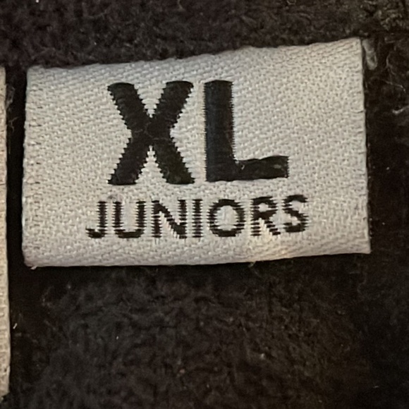 Obermeyer Black quarter zip black jacket Sz XL Juniors PTP: 20.5” - Picture 10 of 12